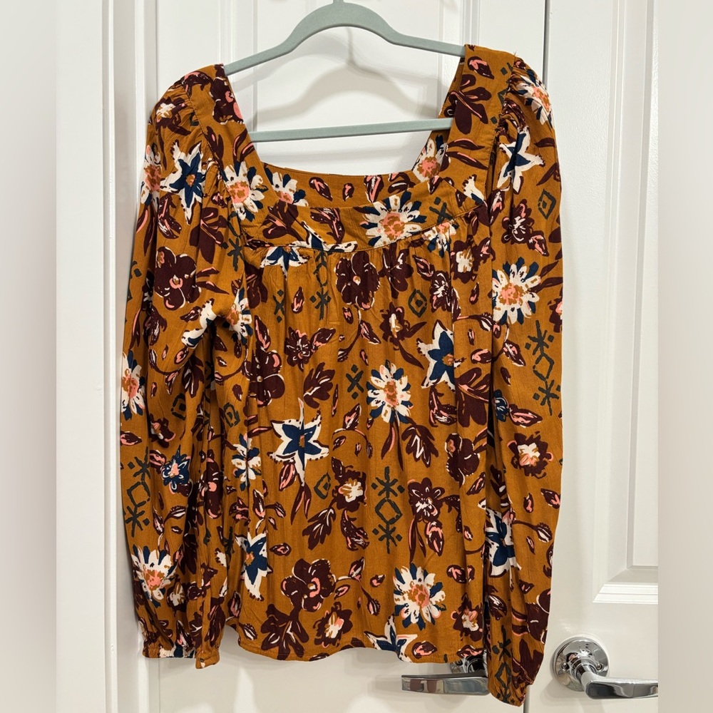 NWT Sonoma Goods For Life Square Neck Puff Sleeve Top